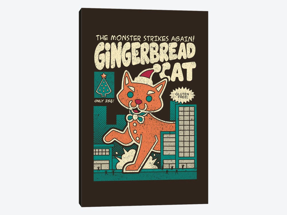 Gingerbread Cat by Tobias Fonseca 1-piece Canvas Artwork