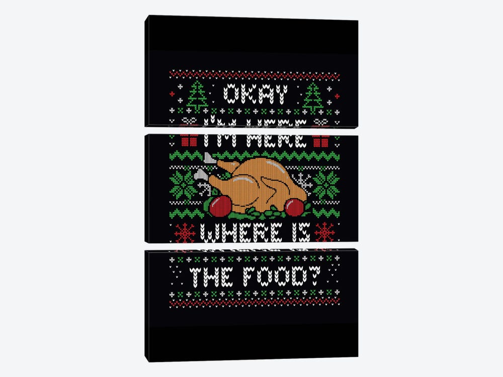 I'm Here Where Is The Food by Tobias Fonseca 3-piece Canvas Print