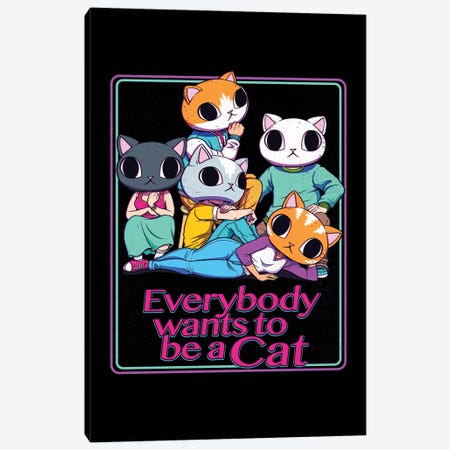 Everybody Wants To Be A Cat Canvas Print #TFA751} by Tobias Fonseca Canvas Art Print