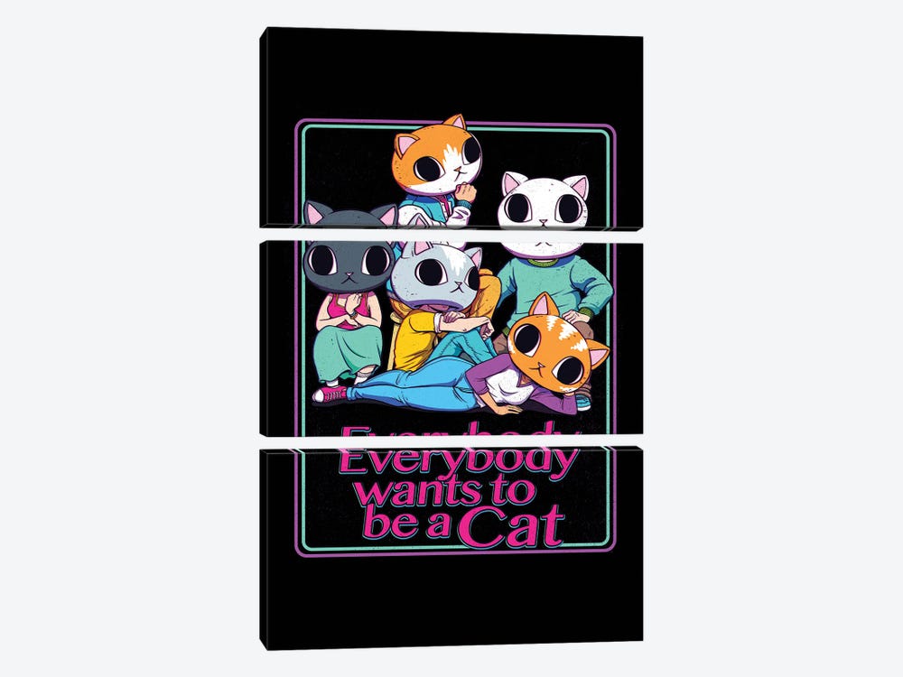 Everybody Wants To Be A Cat by Tobias Fonseca 3-piece Canvas Art