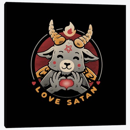 Love Satan Canvas Print #TFA753} by Tobias Fonseca Art Print