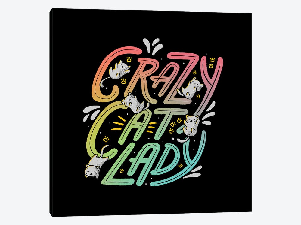 Crazy Cat Lady by Tobias Fonseca 1-piece Canvas Wall Art