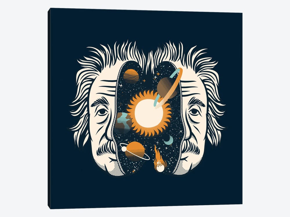 Albert Einstein Head Universe Physics by Tobias Fonseca 1-piece Canvas Print