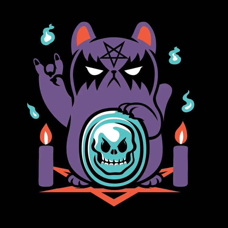 Bad Luck Satanic Cat Manekineko