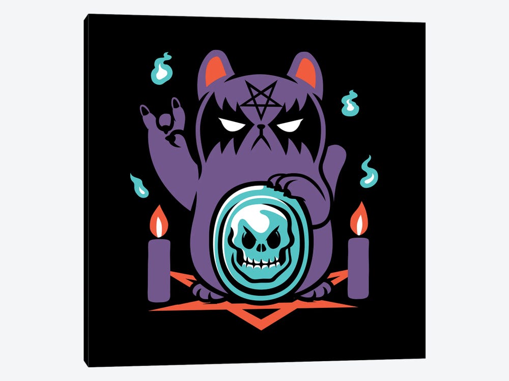 Bad Luck Satanic Cat Manekineko by Tobias Fonseca 1-piece Canvas Art