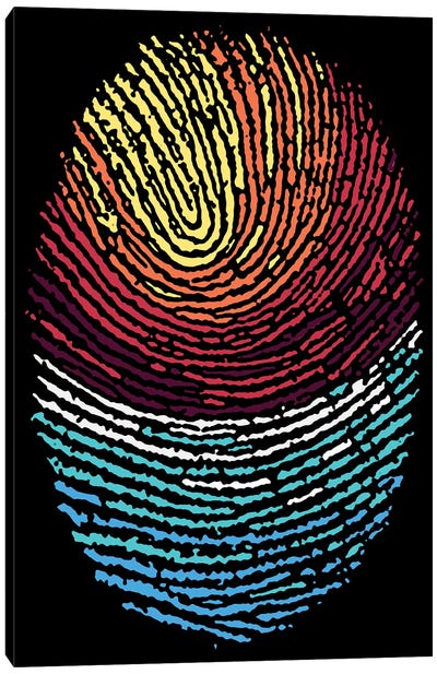 Fingerprint Sunset Canvas Art Print