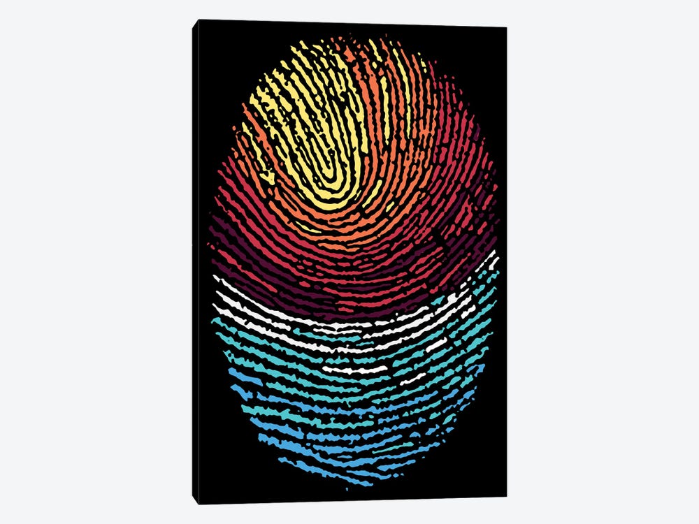Fingerprint Sunset by Tobias Fonseca 1-piece Canvas Artwork