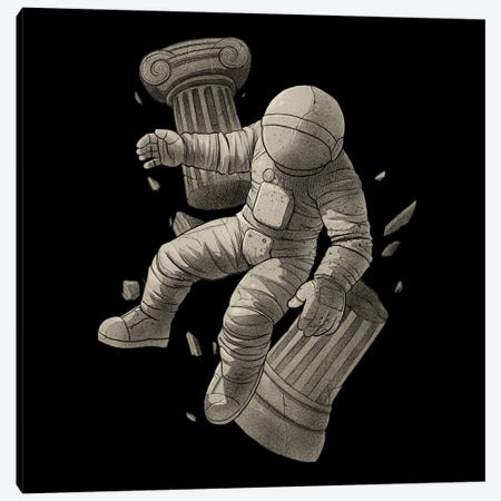Greek Marble Astronaut Canvas Print #TFA779} by Tobias Fonseca Art Print