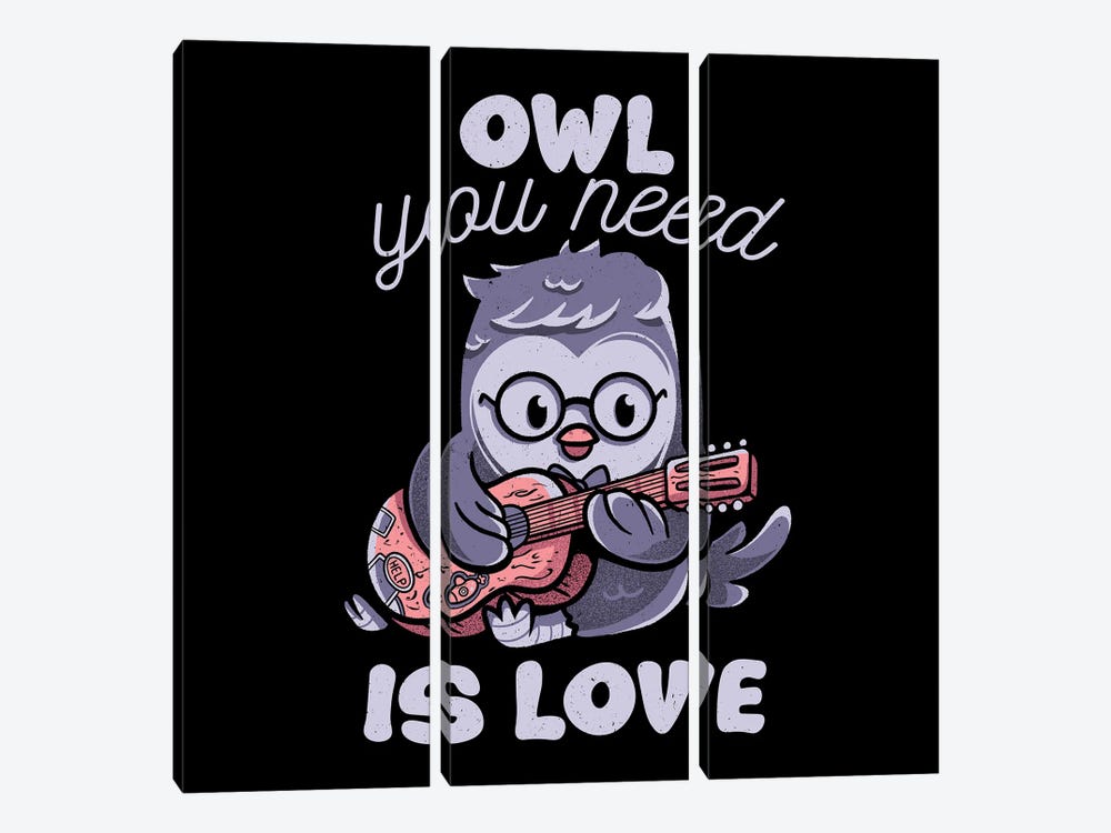 Owl You Need Is Love by Tobias Fonseca 3-piece Canvas Art Print