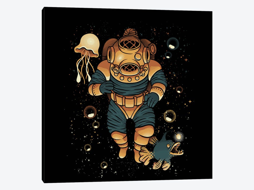 Scuba Diver Universe by Tobias Fonseca 1-piece Canvas Artwork