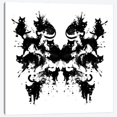 Rorschach Test Cats On My Mind Canvas Print #TFA797} by Tobias Fonseca Canvas Art