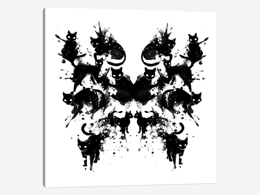 Rorschach Test Cats On My Mind by Tobias Fonseca 1-piece Canvas Wall Art