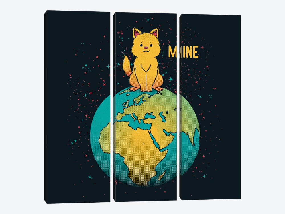 World Domination Planet Earth Mine by Tobias Fonseca 3-piece Canvas Art