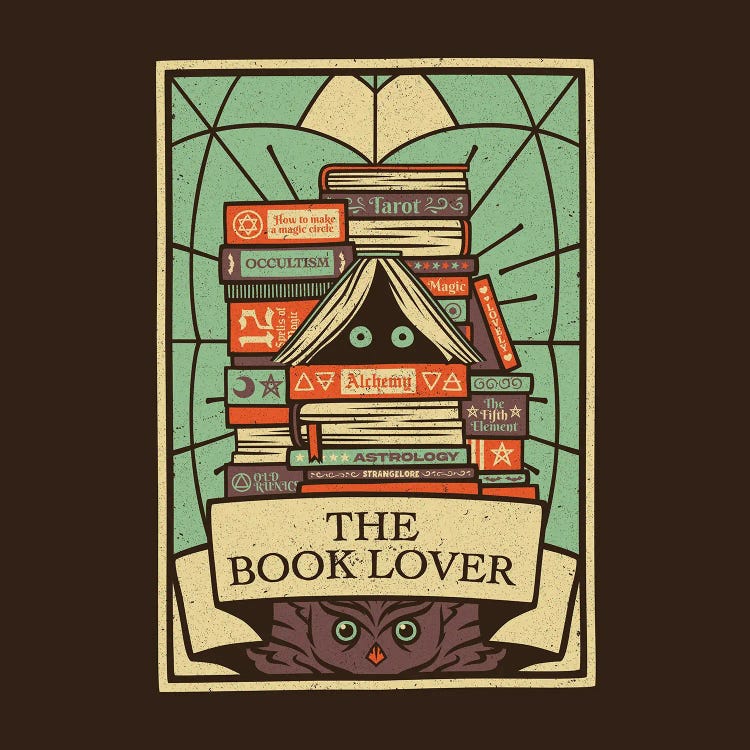 The Book Lover Tarot Card