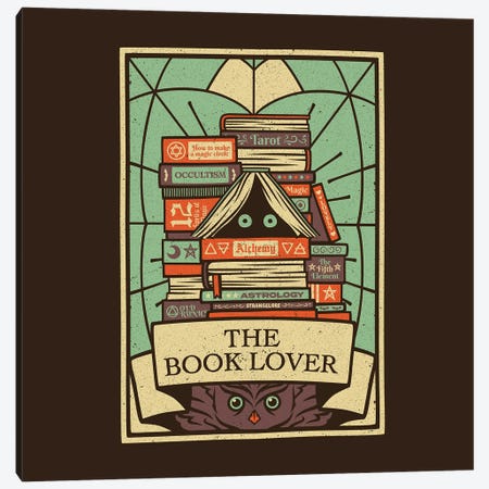 The Book Lover Tarot Card Canvas Print #TFA801} by Tobias Fonseca Canvas Art Print