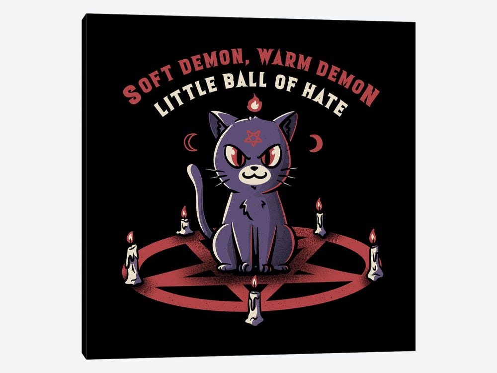 Soft Demon, Warm Demon, Little Ball Of Hate Cat by Tobias Fonseca 1-piece Canvas Art