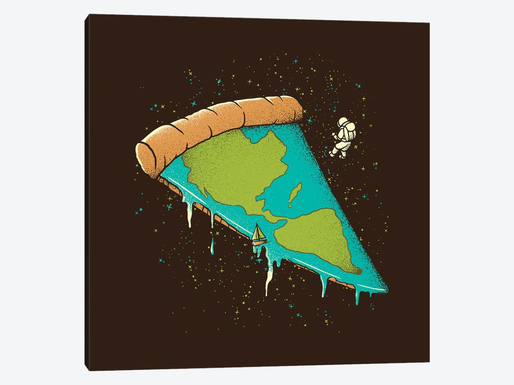 Pizza Earth by Tobias Fonseca 1-piece Canvas Art Print