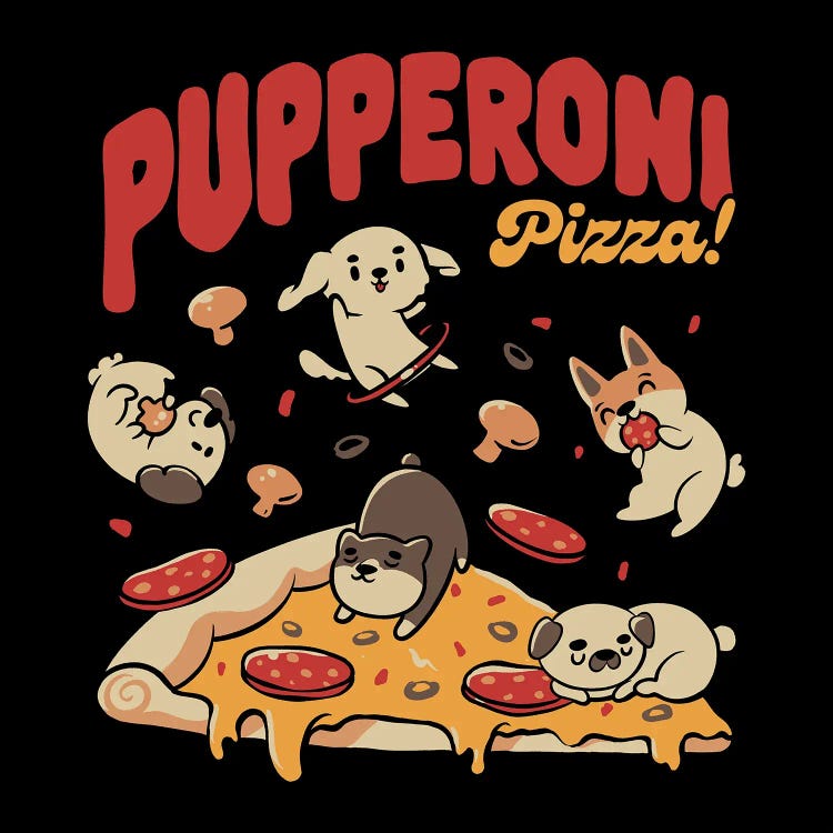 Pupperoni Pizza Dogs Puppies Italy