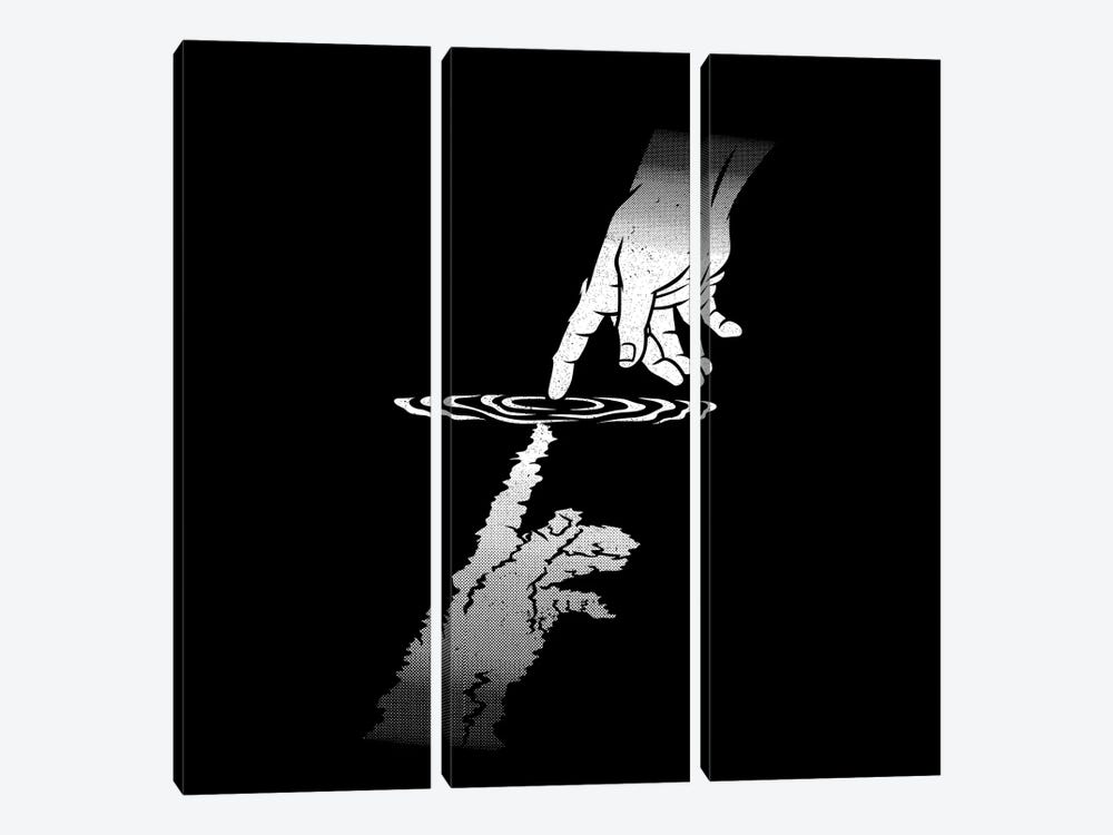 Touch Of God Minimalist Touching Water by Tobias Fonseca 3-piece Canvas Print