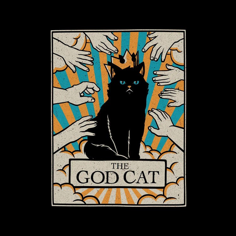 The God Black Cat Tarot Card