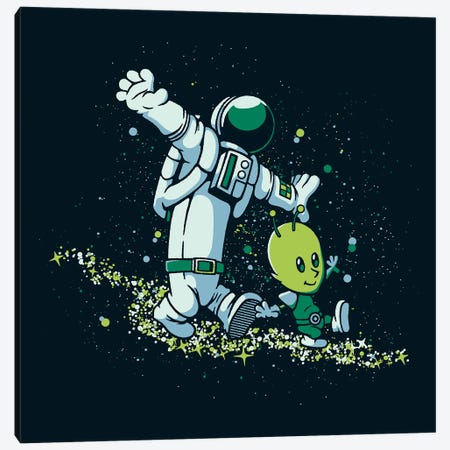 Chasing Stars Alien And Astronaut Canvas Print #TFA861} by Tobias Fonseca Canvas Print