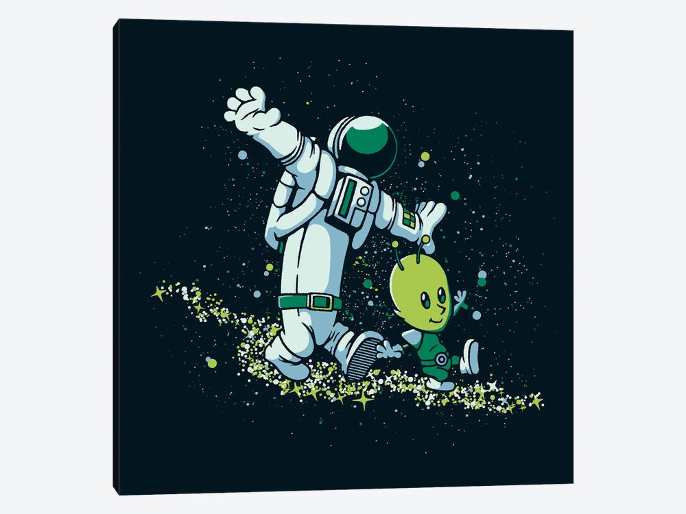 Chasing Stars Alien And Astronaut by Tobias Fonseca 1-piece Art Print