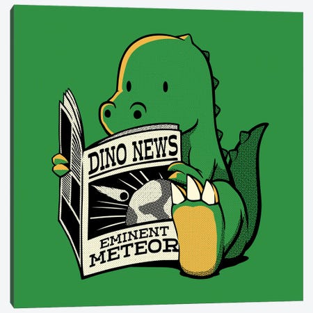 Dinosaur Meteor Jurassic News Canvas Print #TFA862} by Tobias Fonseca Art Print