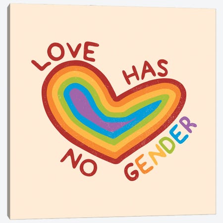 Love Has No Gender Canvas Print #TFA872} by Tobias Fonseca Canvas Wall Art