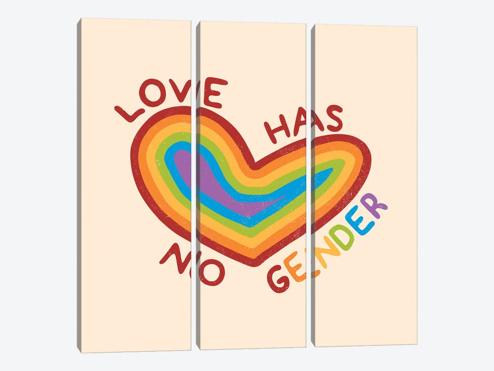 Love Has No Gender by Tobias Fonseca 3-piece Canvas Art Print