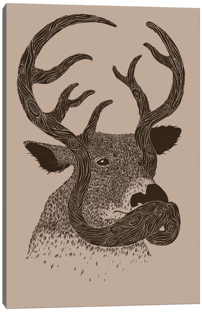Moustache Make A Difference Canvas Art Print - Deer Art
