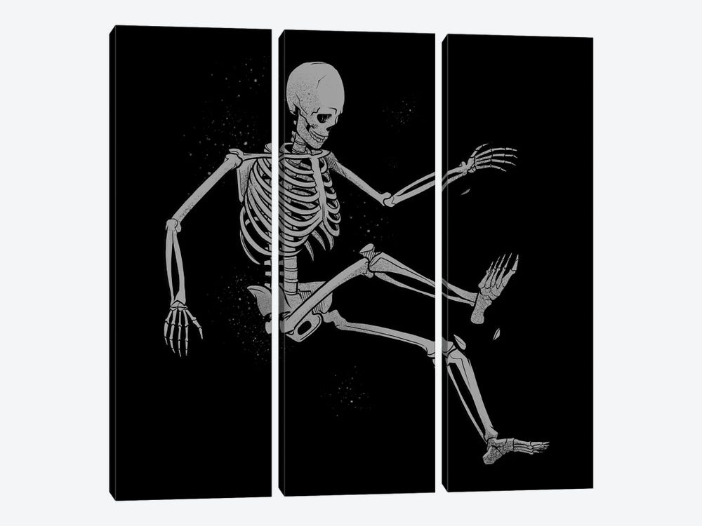 Skeleton Flowting On Space by Tobias Fonseca 3-piece Art Print