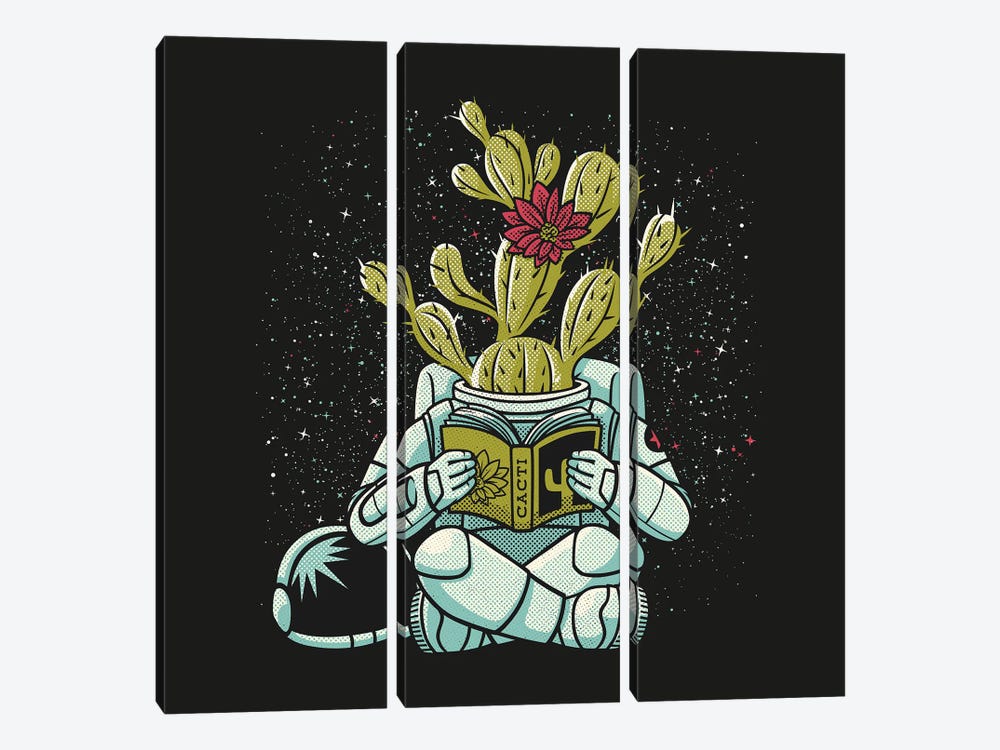 Astronaut Cactus Succulent by Tobias Fonseca 3-piece Art Print