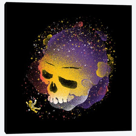 Skull Galaxy Canvas Print #TFA902} by Tobias Fonseca Canvas Artwork