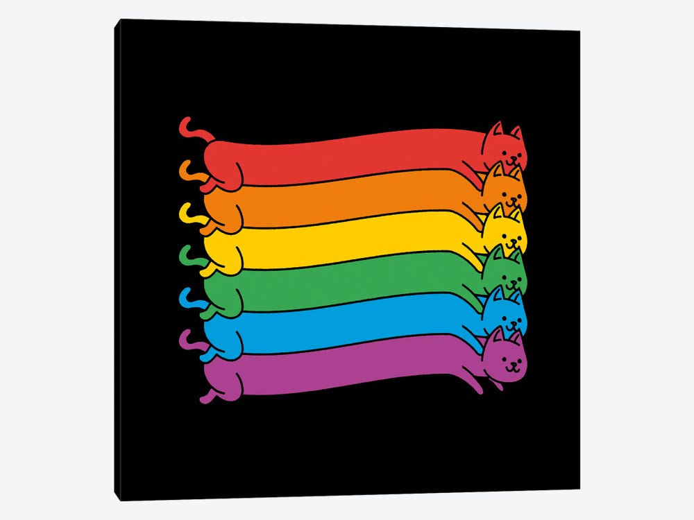 Rainbow Cats Pride Flag by Tobias Fonseca 1-piece Art Print