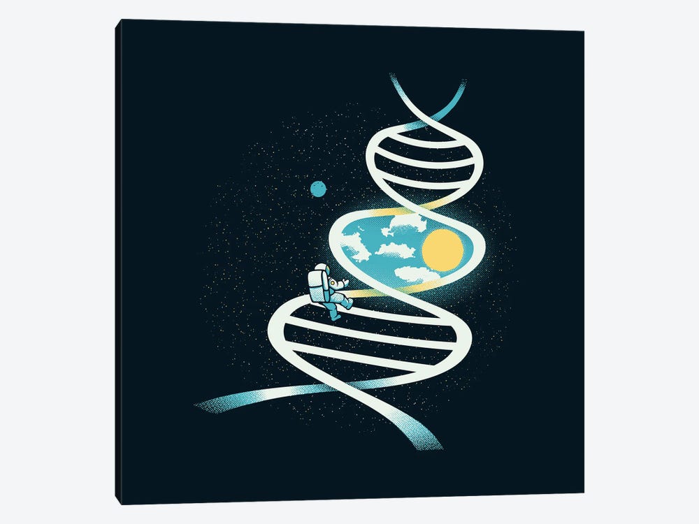 DNA Astronaut Science Window by Tobias Fonseca 1-piece Art Print