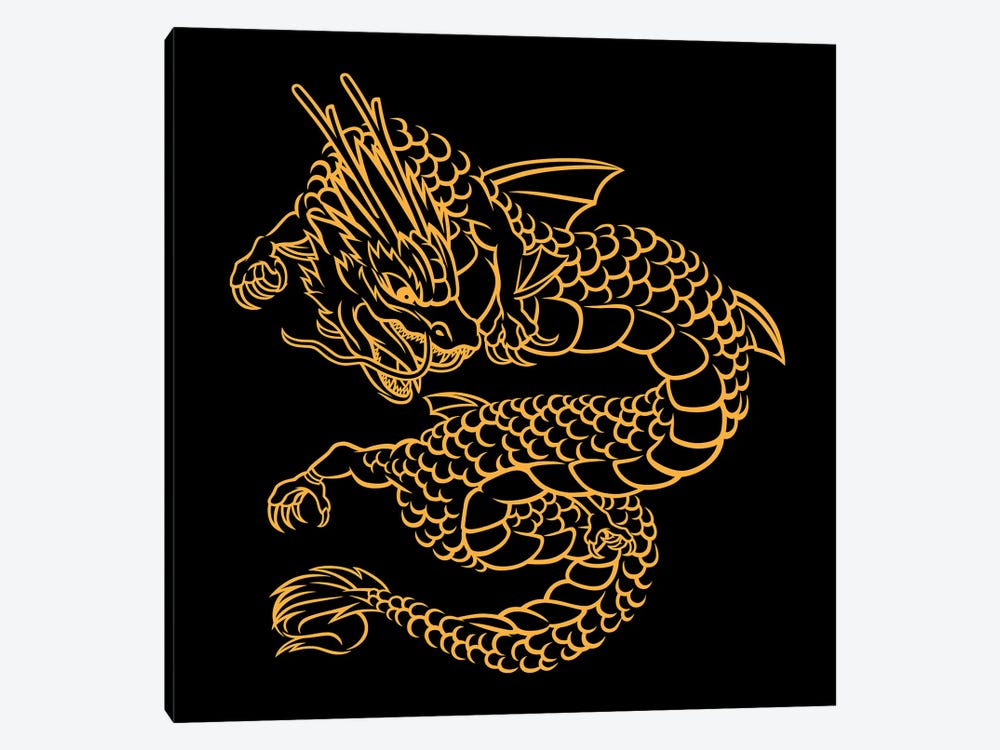 Chinese Golden Dragon by Tobias Fonseca 1-piece Art Print