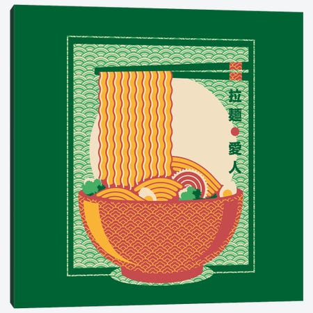 Minimalism Ramen Noodles Traditional Japanese Pattern Canvas Print #TFA932} by Tobias Fonseca Art Print