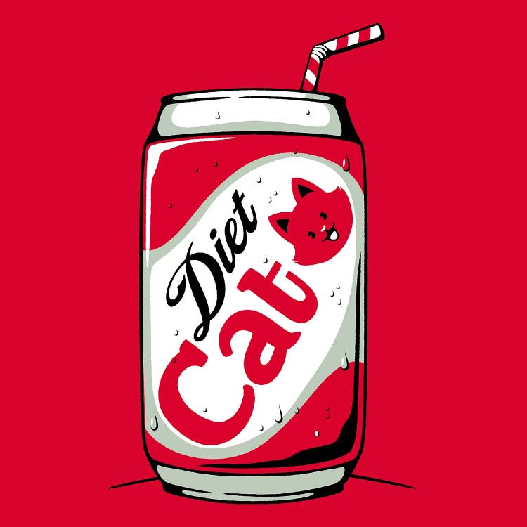 Diet Cat Can Pop Soda