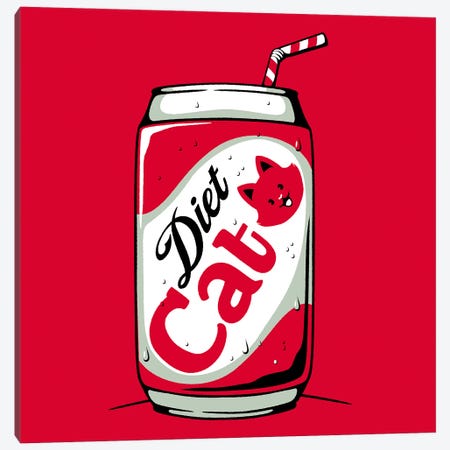 Diet Cat Can Pop Soda Canvas Print #TFA951} by Tobias Fonseca Canvas Print