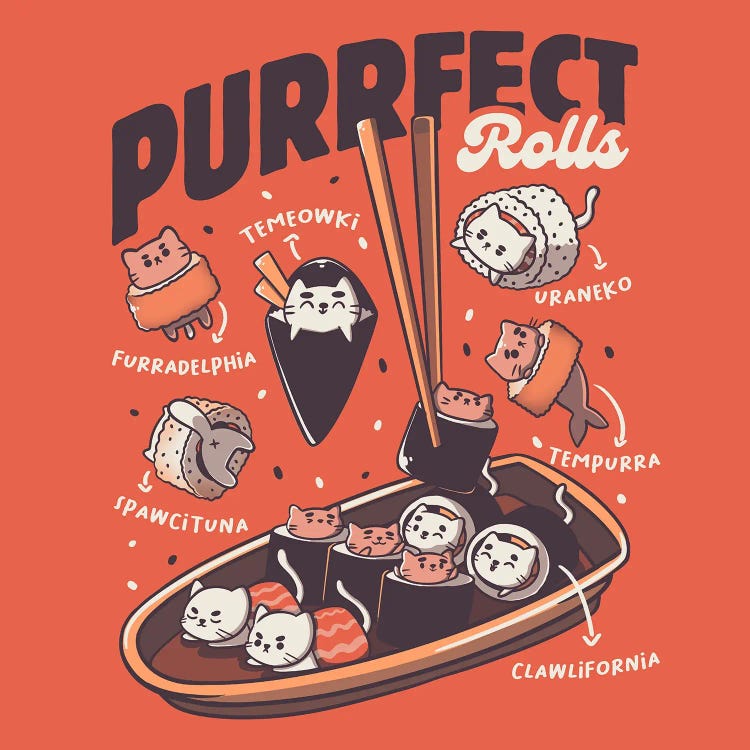 Purrfect Rolls Sushi Cat Sushi Lovers