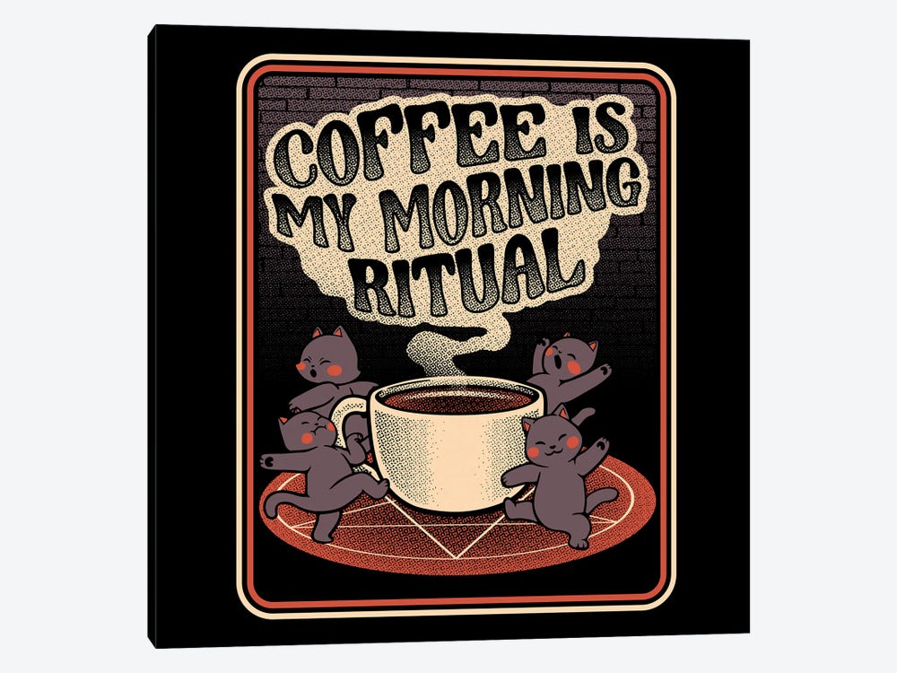 Coffee Morning Ritual Cats by Tobias Fonseca 1-piece Art Print