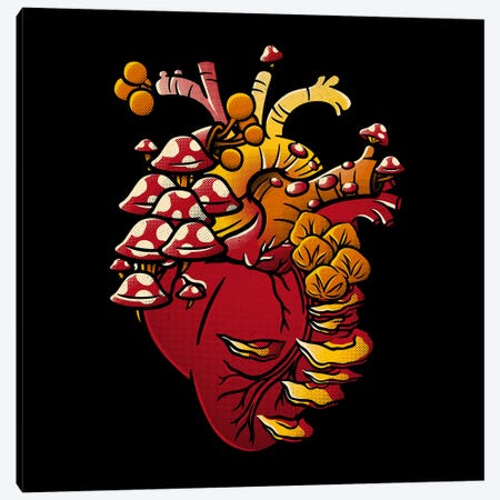 Cordyceps Fungi Heart Canvas Print #TFA973} by Tobias Fonseca Canvas Print