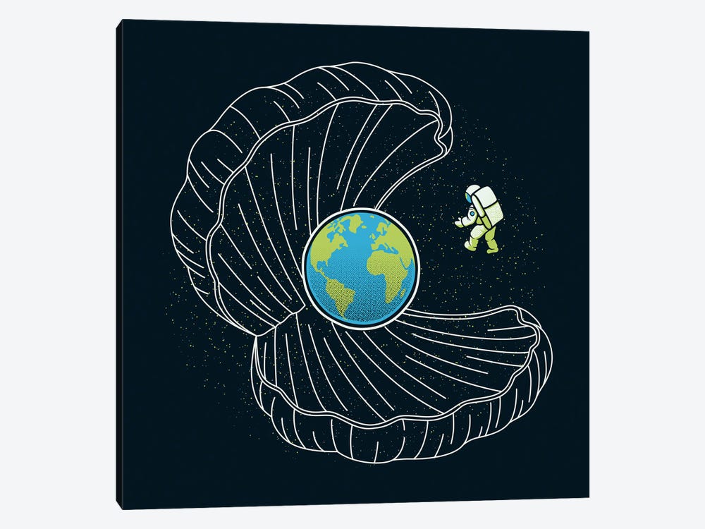 Oyster Pearl Earth Astronaut by Tobias Fonseca 1-piece Art Print