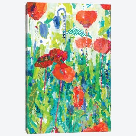 Stately Red Poppies I Canvas Print #TFG16} by Tara Funk Grim Canvas Wall Art
