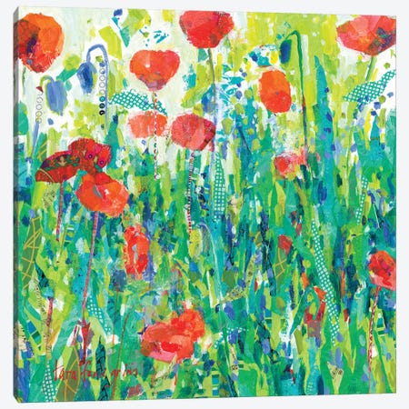 Stately Red Poppies III Canvas Print #TFG18} by Tara Funk Grim Canvas Art Print