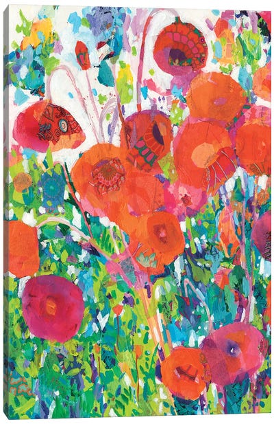 Vivid Poppy Collage I Canvas Art Print