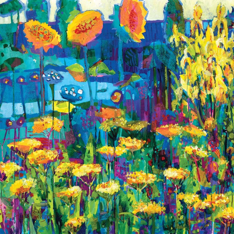 Yellow Garden I by Tara Funk Grim wall art