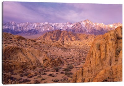 Sierra Nevada Range From Alabama Hills, California Canvas Art Print - Sierra Nevada