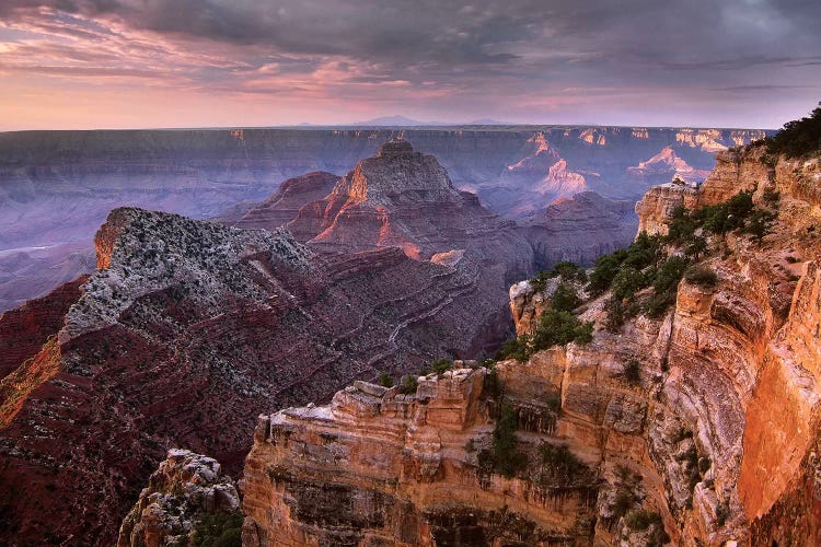 Stormy Skies Over Vishnu Temple, Grand Canyon National Park, Arizona