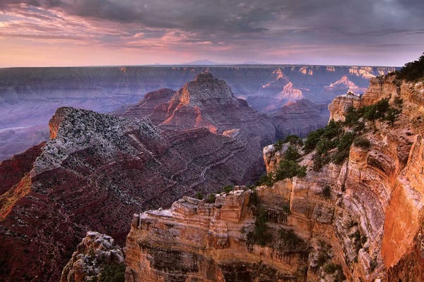 Arizona: Stormy Skies Over Vishnu Temple, Grand Canyon National Park, Arizona by Tim Fitzharris